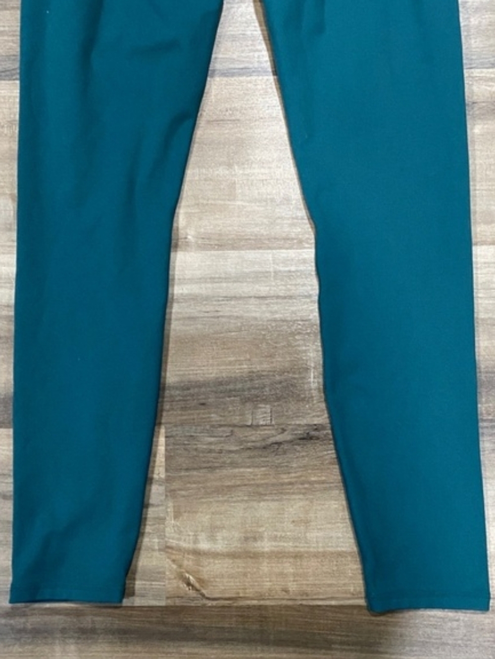 Fabletics Powerhold Teal Leggings with Yellow Detailing - Picture 12 of 12